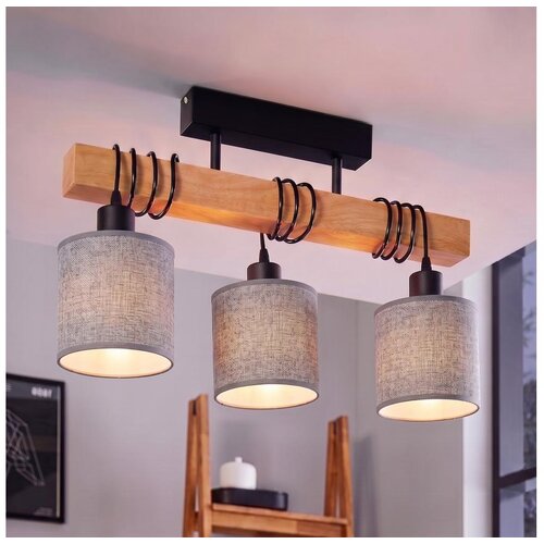 Brilagi Plafonski luster NUBILA 3xE27/60W/230V borovina/siva Cene
