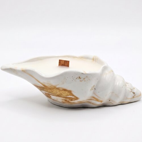  Svijeća Aura - Bijela / Zlatna / Tamjan KP40884 Slike