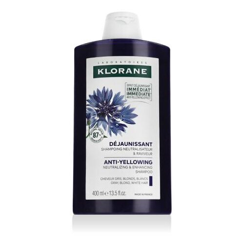 Klorane Organic Centaury Anti-Yellowing 400 ml &amp;scaron;ampon svetli lasje sivi lasje za ženske Slike