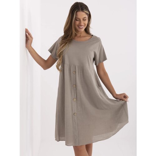 Italy Moda Dress-MO-SK-1005.67-dark beige Slike