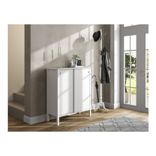 Hanah home drveni beli ormar za cipele frn 20047 Cene