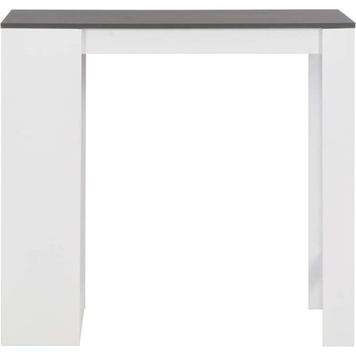 VidaXL Barski stol s policom bijeli 110 x 50 x 103 cm Slike