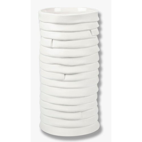 Mette Ditmer Denmark Bela porcelanasta ročno izdelana vaza Ribbon – Cene