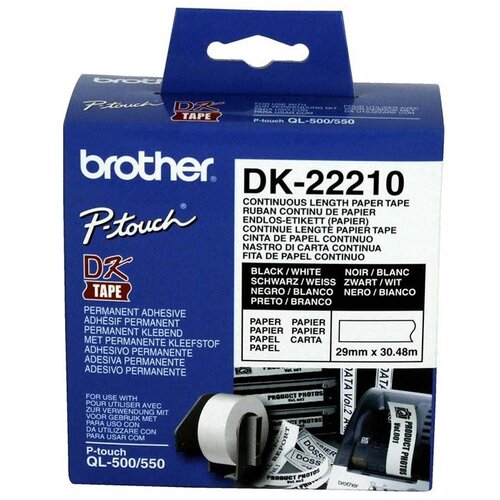 Brother Bezkonačna naljepnica, bijela, 29 mm x 30,48 m DK22210 Cijene