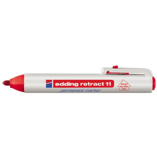 Edding permanent marker E-11 retract 1,5-3mm crvena Slike