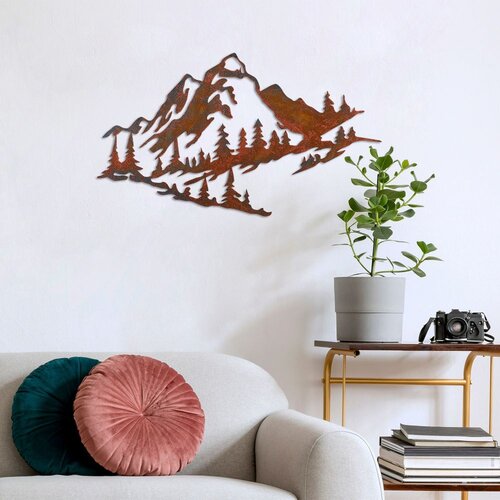 Wallity Zidna dekoracija Mountain-3, 70cmx40cm, Bakar Slike