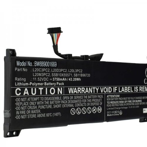 VHBW Baterija za Lenovo IdeaPad Gaming 3-15ACH6 / Legion 5-15ITH6, 3750 mAh Cene