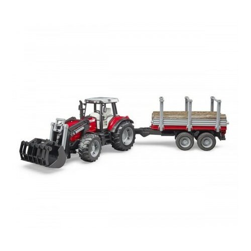 Bruder traktor mf 7480 sa prikolicom za drva i utov. ( 020460 ) Cene