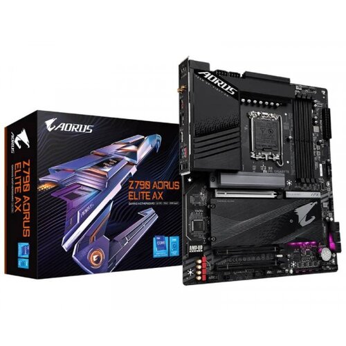 Gigabyte osnovna plo&amp;scaron;ča Z790 AORUS ELITE AX, DDR5, SATA3, USB3.2Gen2x2, DP, 2.5GbE, WIFI 6E, LGA1700 ATX Slike
