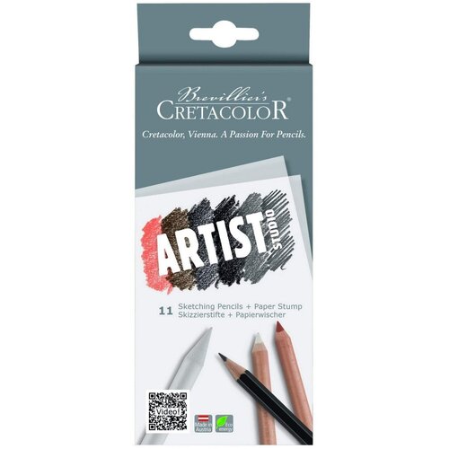  Umjetničke grafitne olovke Cretacolor artist studio za skiciranje 11-dijelni set u kartonskoj kutiji Slike