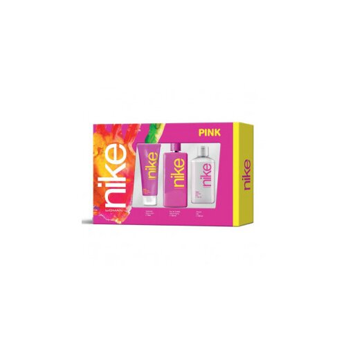 Nike pink woman poklon set (toaletna voza 100 ml + gel za tuširanje 100ml + mleko za telo 75ml) nk 022783 Slike