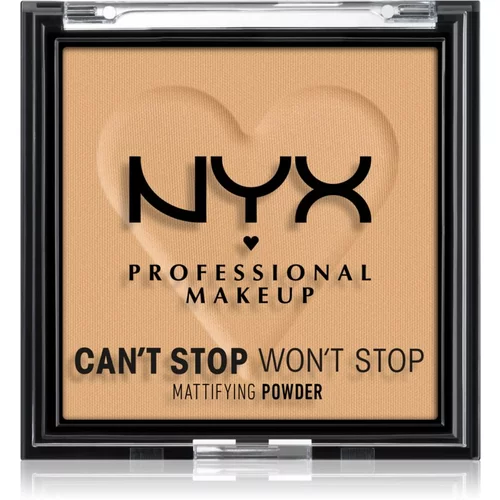 NYX Professional Makeup Can't Stop Won't Stop Mattifying Powder matirajoči puder odtenek 05 Golden 6 g
