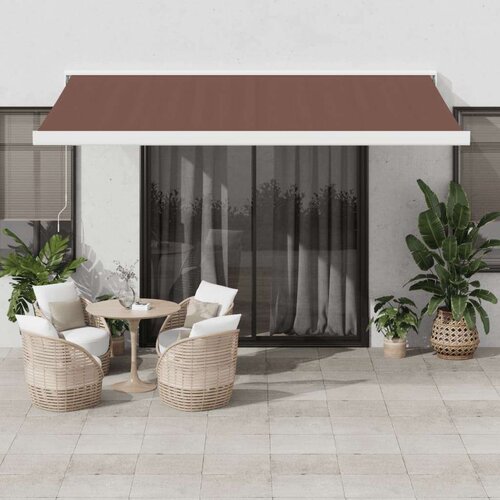 Tenda na ručno uvlačenje smeđa 450 x 300 cm Cijene