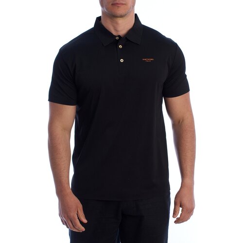 In My Hood Polo majice kratki rokavi HS24MPL15-BLACK Črna Slike