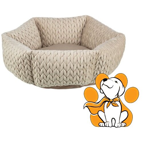 Trixie Bed Livia 50cm, Okrugli Krevet za Male Pse i Mačke u Bež Boji Cene