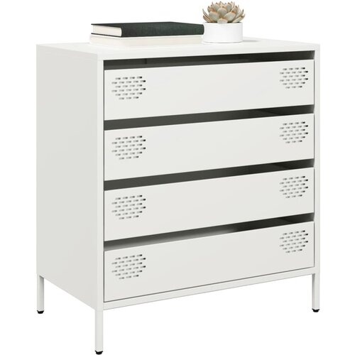 VidaXL Komoda bijela 68x39x73,5 cm hladno valjani čelik Slike