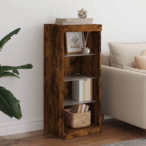  The Living Store Komoda z LED lučkami dimljen hrast 41x37x100 cm - Komoda, (21502333) Slike