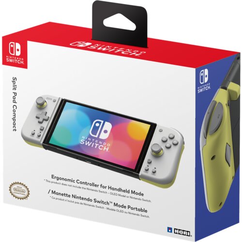  Krmilnik HORI Split Pad Compact (Light Grey - Yellow) za Nintendo Switch Slike