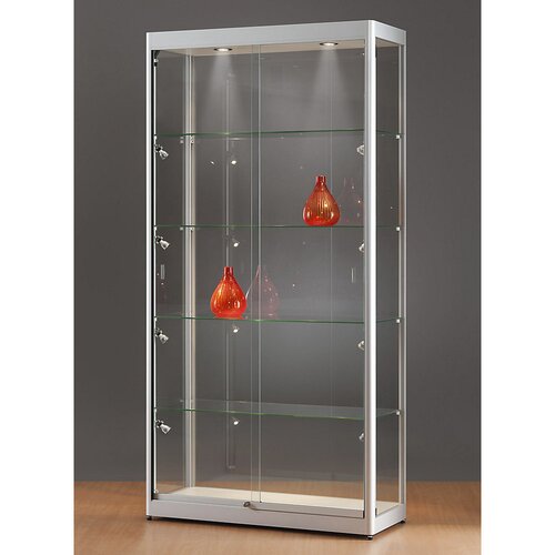  Vitrina, ŠxGxV 1000 x 400 x 2000 mm, LED-osvetlitev, glava svetilke s Ø 35 mm, brez spodnje omarice Cene