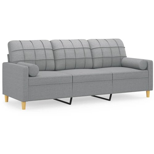 Maison Chic kavč - Sofa - Kanape trosed z blazinami svetlo siv 180 cm blago, (21727969) Cene