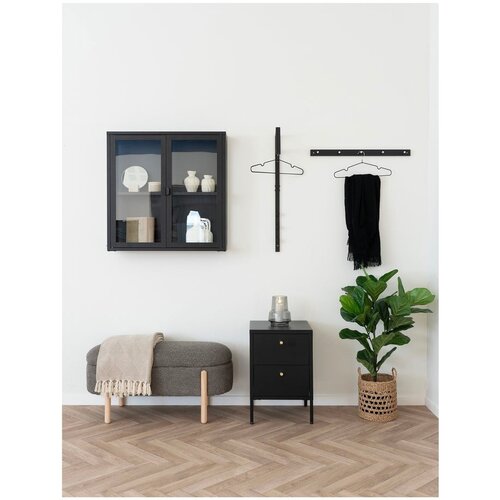 House Nordic rjava klop iz tkanine boucl&amp;eacute; branca Slike