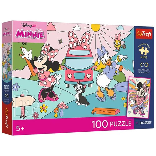 Trefl Disney Minnie Mouse Ružičasta avantura slagalica 100 dijelova s posterom - Slike