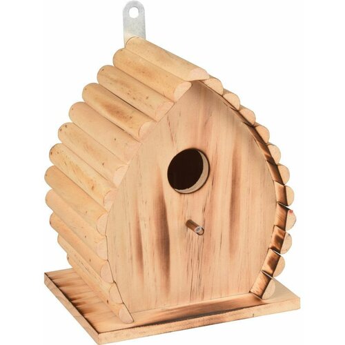 Flamingo kućica za ptice Givan Wood Flamed Nature, 16x12,5x19,5cm Cene