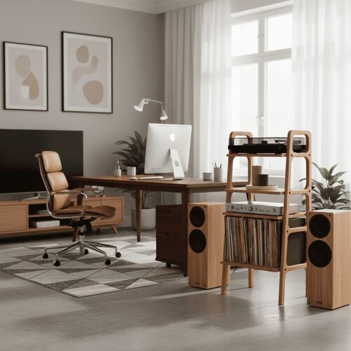 Hanah home stalak za gramofon CPT4672-50, 50 cm, tikovina Slike