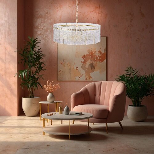 Toolight Visilica s kristalima APP1779-CP 60CM Gold Slike