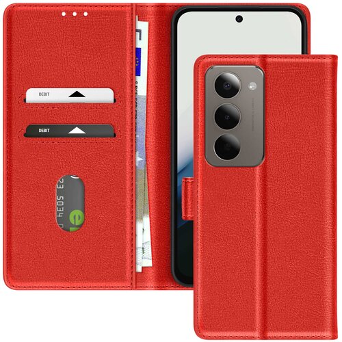 AVIZAR Denarnica za Xiaomi Redmi 15 5G Chesterfield z zrnatim vzorcem in funkcijo stojala, Rdeča, (5000189032) Cene