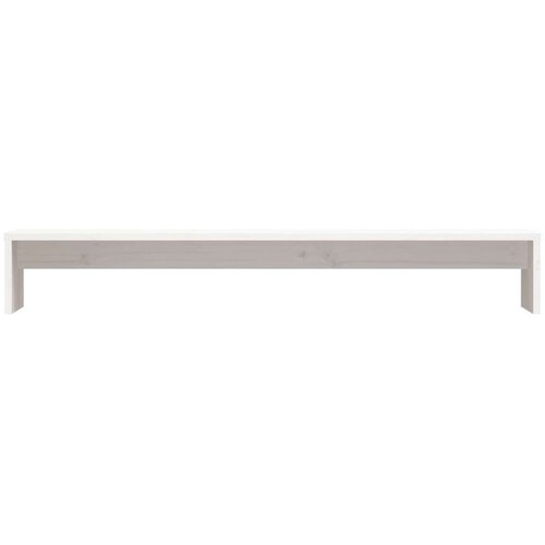 VidaXL Stojalo za zaslon belo 100x27x15 cm trdna borovina Slike