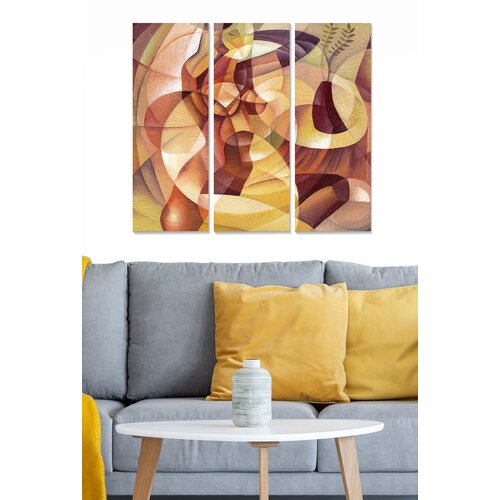 Wallity MDF128916974 multicolor decorative mdf painting (3 pieces) Cene