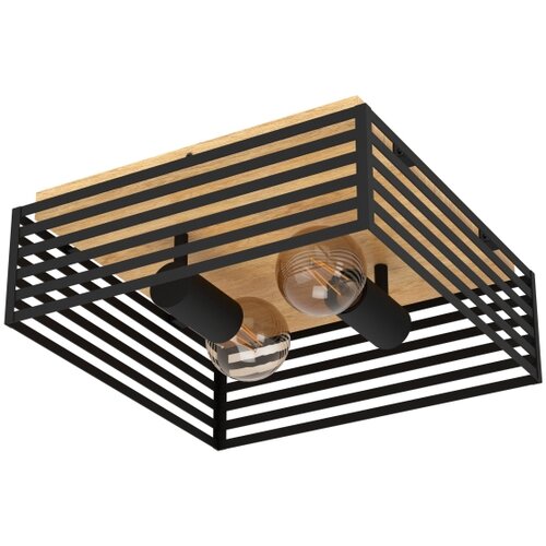 Eglo 390163 - plafonska svetiljka cidraz 2xE27/40W/230V crna/braon Slike