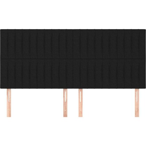  Uzglavlja 4 kom crni 80x5x78/88 cm od tkanine Slike