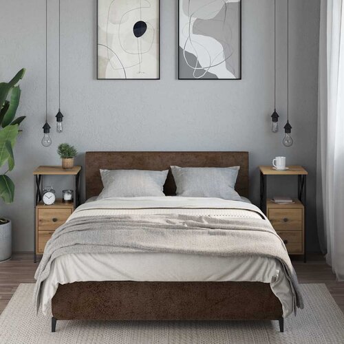  Noćni ormarići 2 kom Artisan hrast 34x35,5x70 cm izrađeno drvo Slike