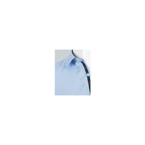 Tudors big size jednobojna plava košulja dugih rukava sa kragnom (bt1200000007-296) muška košulja Slike