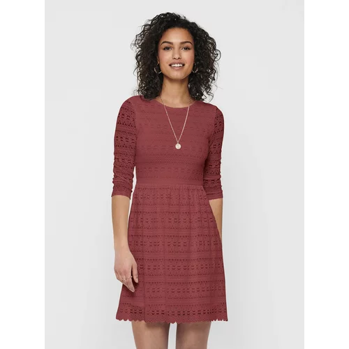 Only Burgundy Lace Dress - Women