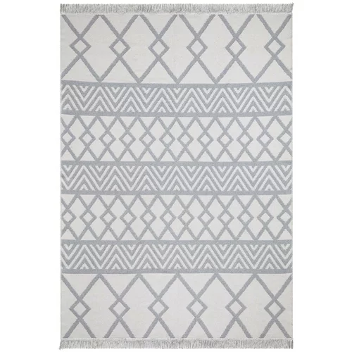 Oyo home bijelo-sivi pamučni tepih Duo, 60 x 100 cm