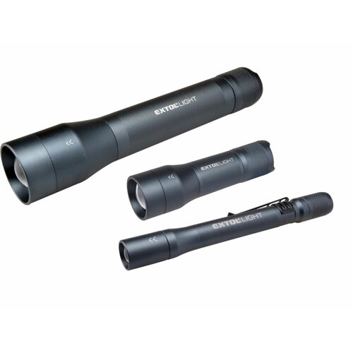 Extol led baterijska lampa LED/2xAAA IP54 antracit Slike