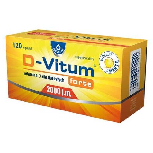 Oleofarm Vitamin D3 2000 IE D-Vitum Forte (120 kapsula) Slike