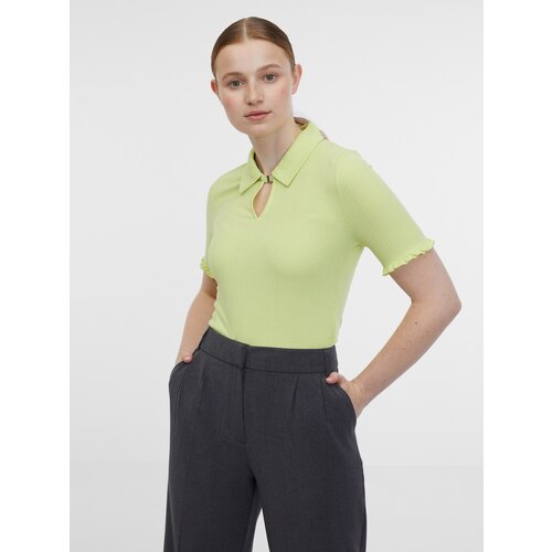 Orsay Yellow Women&amp;#039;s Striped Polo Shirt - Women&amp;#039;s Slike