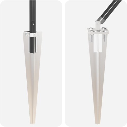  Set stupova za ograde 13 pcs Siva &amp;Oslash;32mm 100 cm Metal Slike