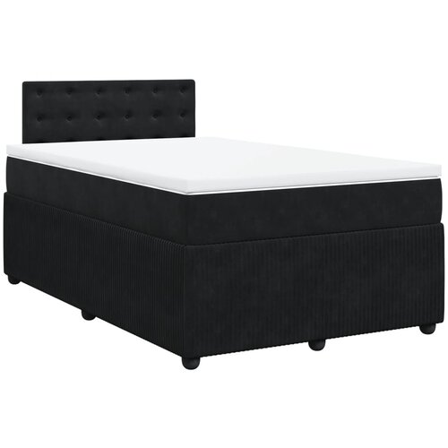 Maison Chic Box spring postelja - Vzmetna postelja z vzmetnico črna 120x200 cm žamet SL11836, (21883688) Cene