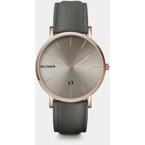 MILLNER Women's watch with grey leatherette belt Hallfield