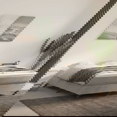 VidaXL Madrac s oprugama svjetlosivi 140x210x20 cm bar&amp;scaron;unasti Slike