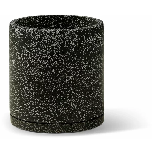 Bonami Selection Komplet 2 črnih cvetličnih loncev Terrazzo, ø 26 cm