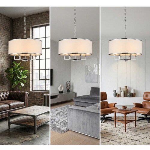 Open Design OR80209 - Luster na lancu CASA 3xE14/12W/230V krem/sjajni hrom Slike