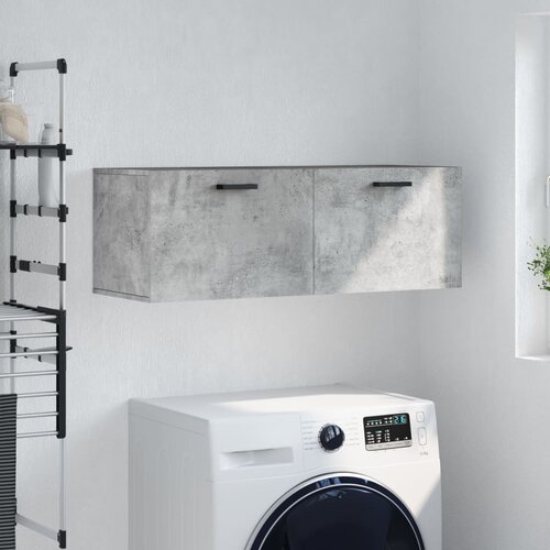 vidaXL Stenska omarica betonsko siva 100x36,5x35 cm inženirski les Cene