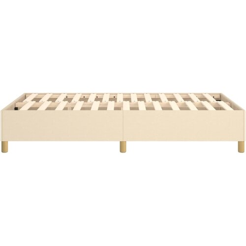  Okvir za krevet s oprugom krem 120 x 200 cm od tkanine Slike