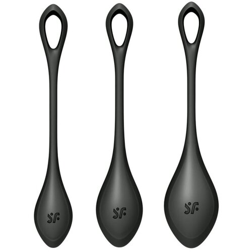Satisfyer Yoni Power 2 set od 3 vaginalne kuglice, crni &amp;mdash; SATISFY296 Slike